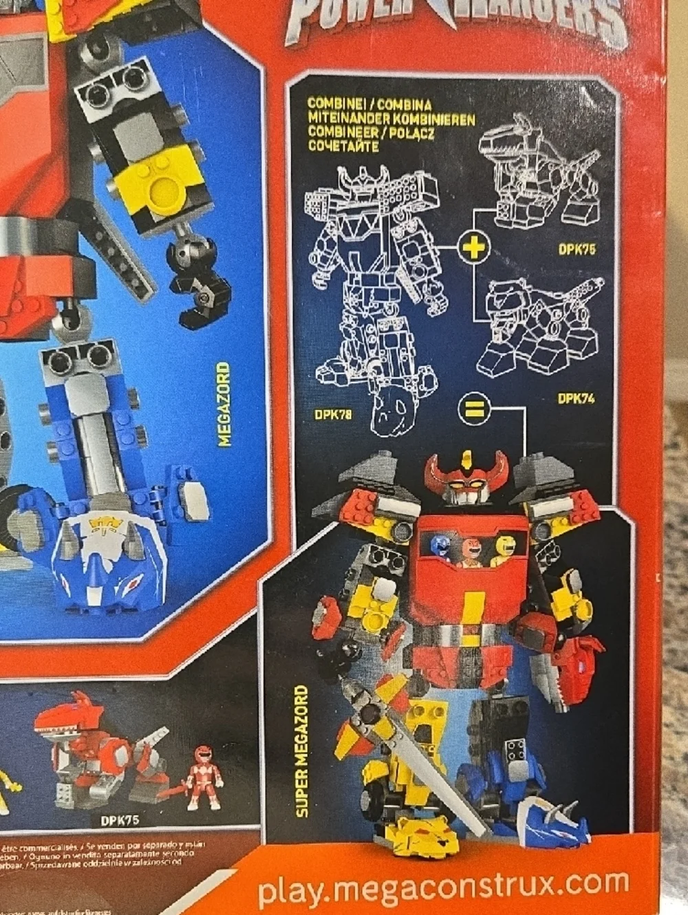 Used Power Rangers Mighty Morphin Megazord Set Mega Construx